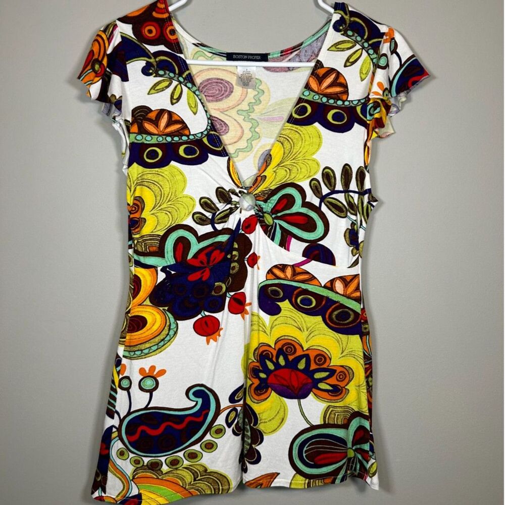 colorful y2k blouse